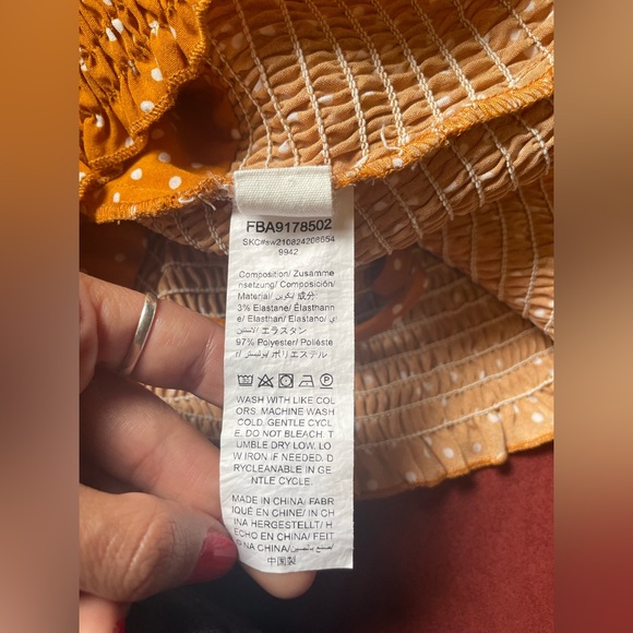 Orange polka dot crop top XL - Picture 8 of 9